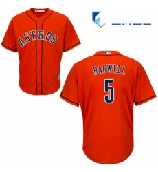 Mens Majestic Houston Astros 5 Jeff Bagwell Replica Orange Alternate Cool Base MLB Jersey