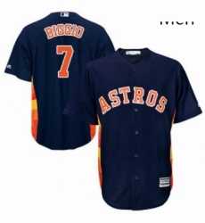 Mens Majestic Houston Astros 7 Craig Biggio Replica Navy Blue Alternate Cool Base MLB Jersey