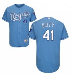 Mens Majestic Kansas City Royals 41 Danny Duffy Light Blue Flexbase Authentic Collection MLB Jersey