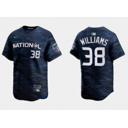 Men Milwaukee Brewers 38 Devin Williams Royal 2023 All Star Cool Base Stitched Baseball Jersey