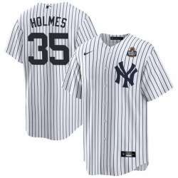 Men New York Yankees 35 Clay Holmes White 2024 World Series Cool Base Stitched Baseball Jersey