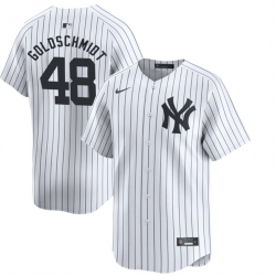 Men New York Yankees 48 Paul Goldschmidt White 2024 Home Limited With Name Stitched Baseball Jersey