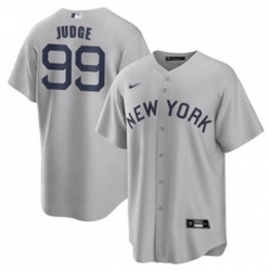 Men Nike New York Yankees 99 Aaron Judge Gray Cooperstown Collection Home Stitched Baseball Jersey