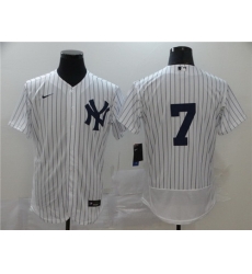 Yankees 7 Mickey Mantle White 2020 Nike Cool Base Jersey