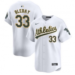 Men Oakland Athletics 33 JJ Bleday White 2024 Home Limited Stitched Jersey