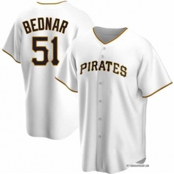 Men Pittsburgh Pirates David Bednar #51 White Cool Base Stitched Jersey