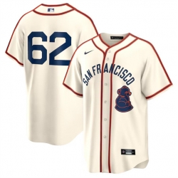 Men San Francisco Giants 62 Logan Webb Cream 2024 Rickwood Classic Stitched Baseball Jersey