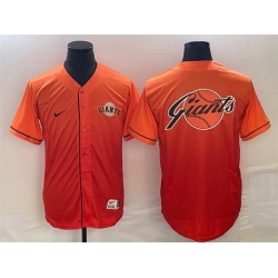 Men San Francisco Giants Orange Team Big Logo Cool Base Stitched Baseball Jersey