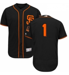 Mens Majestic San Francisco Giants 1 Gregor Blanco Black Alternate Flex Base Authentic Collection MLB Jersey