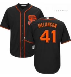 Mens Majestic San Francisco Giants 41 Mark Melancon Replica Black Alternate Cool Base MLB Jersey