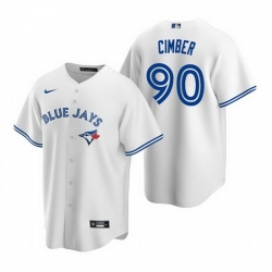 Mens Toronto Blue Jays #90 Adam Cimber Nike White Home Cool Base Jersey