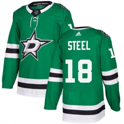 Men Dallas Stars 18 Sam Steel Green Stitched Jersey