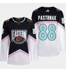 Men Boston Bruins 88 David Pastrnak Black White 2023 All Star Stitched Jersey