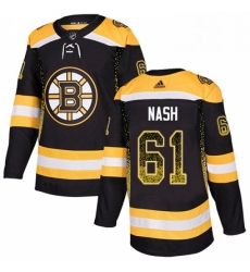 Mens Adidas Boston Bruins 61 Rick Nash Authentic Black Drift Fashion NHL Jersey 