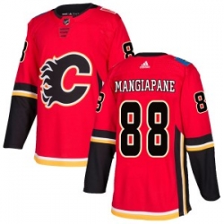 Men Calgary Flames 88 Andrew Mangiapane Adidas Authentic Home Red Jersey