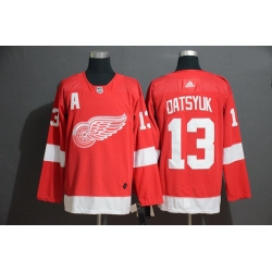 Red Wings 13 Pavel Datsyuk Red Adidas Jersey