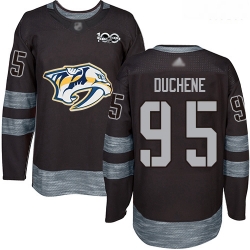 Predators #95 Matt Duchene Black 1917 2017 100th Anniversary Stitched Hockey Jersey