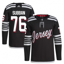 Men New Jersey Devils 76 P K  Subban 2021 2022 Black Stitched Jersey