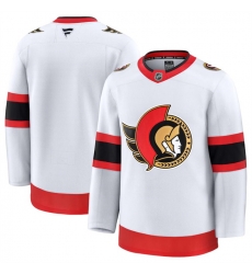 Men Ottawa Senators Blank White 2024 25 Away Stitched Hockey Jersey