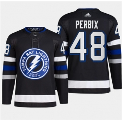 Men's Tampa Bay Lightning #48 Nick Perbix Black 2024 Stadium Series Stitched Jersey