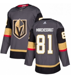 Mens Adidas Vegas Golden Knights 81 Jonathan Marchessault Premier Gray Home NHL Jersey 