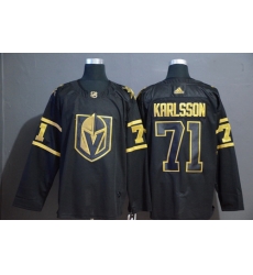 Vegas Golden Knights 71 William Karlsson Black With Special Glittery Logo Adidas Jersey