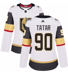 Womens Adidas Vegas Golden Knights 90 Tomas Tatar Authentic White Away NHL Jersey 