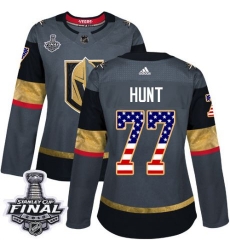 womens brad hunt vegas golden knights jersey gray adidas 77 nhl 2018 stanley cup final authentic usa flag fashion