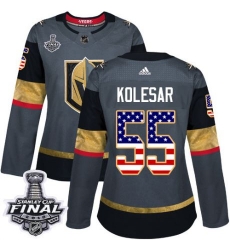 womens keegan kolesar vegas golden knights jersey gray adidas 55 nhl 2018 stanley cup final authentic usa flag fashion