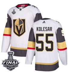 womens keegan kolesar vegas golden knights jersey white adidas 55 nhl away 2018 stanley cup final authentic