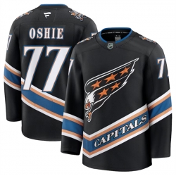 Men Washington Capitals 77 TJ Oshie Black 2024 25 Alternate Stitched Hockey Jersey