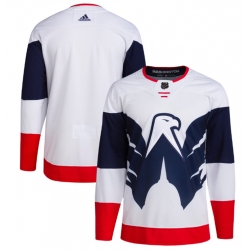 Men Washington Capitals Blank White Navy Stadium Series Stitched Jersey