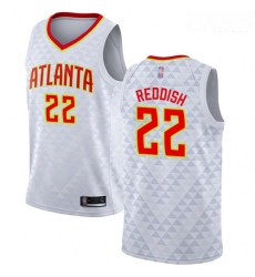 Hawks #22 Cam Reddish White Basketball Swingman Association Edition Jersey