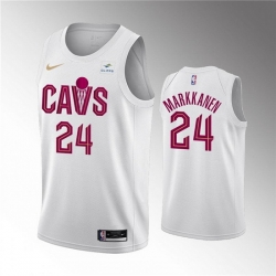 Men Cleveland Cavaliers 24 Lauri Markkanen Association Edition Stitched Basketball Jersey