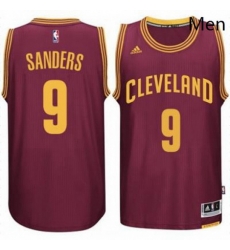 Mens Cleveland Cavaliers 9 Larry Sanders adidas Burgundy Player Swingman Road Jersey 