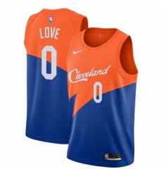 Mens Nike Cleveland Cavaliers 0 Kevin Love Swingman Blue NBA Jersey City Edition