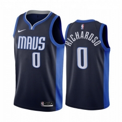 Men Dallas Mavericks 0 Josh Richardson Navy NBA Swingman 2020 21 Earned Edition Jersey