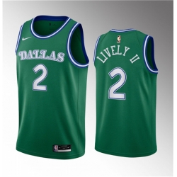 Men Dallas Mavericks 2 Dereck Lively II Green 2023 Draft Classic Edition Stitched Basketball Jersey