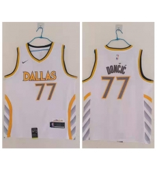 Men Dallas Mavericks 77 Luka Doncic White 2020 21 City Edition Nike Swingman Jersey