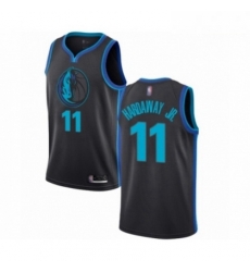 Mens Dallas Mavericks 11 Tim Hardaway Jr Authentic Charcoal Basketball Jersey City Edition 