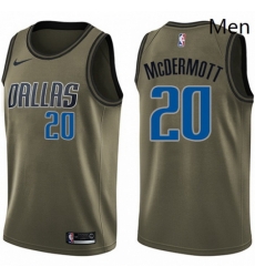 Mens Nike Dallas Mavericks 20 Doug McDermott Swingman Green Salute to Service NBA Jersey 