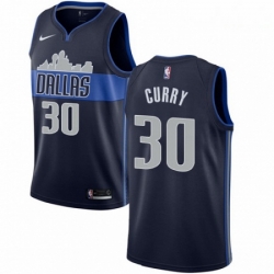 Mens Nike Dallas Mavericks 30 Seth Curry Swingman Navy Blue NBA Jersey Statement Edition 