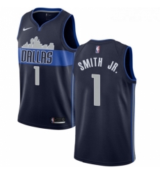 Womens Nike Dallas Mavericks 1 Dennis Smith Jr Swingman Navy Blue NBA Jersey Statement Edition