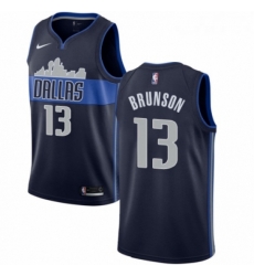 Womens Nike Dallas Mavericks 13 Jalen Brunson Swingman Royal Blue Road NBA Jersey Icon Edition 