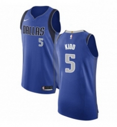 Womens Nike Dallas Mavericks 5 Jason Kidd Authentic Royal Blue Road NBA Jersey Icon Edition