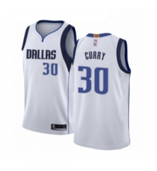 Youth Dallas Mavericks 30 Seth Curry Swingman White Basketball Jersey Association Edition 