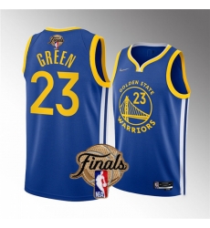 Men's Golden State Warriors #23 Draymond Green 2022 Blue NBA Finals Stitched Jersey