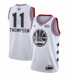 Mens Nike Golden State Warriors 11 Klay Thompson White NBA Jordan Swingman 2019 All Star Game Jersey