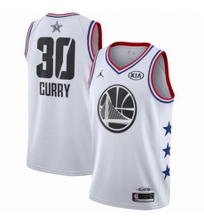 Mens Nike Golden State Warriors 30 Stephen Curry White Basketball Jordan Swingman 2019 All Star Game Jersey