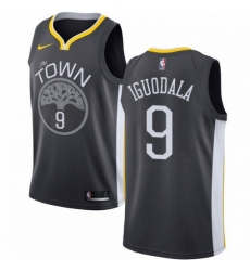 Mens Nike Golden State Warriors 9 Andre Iguodala Swingman Black Alternate NBA Jersey Statement Edition